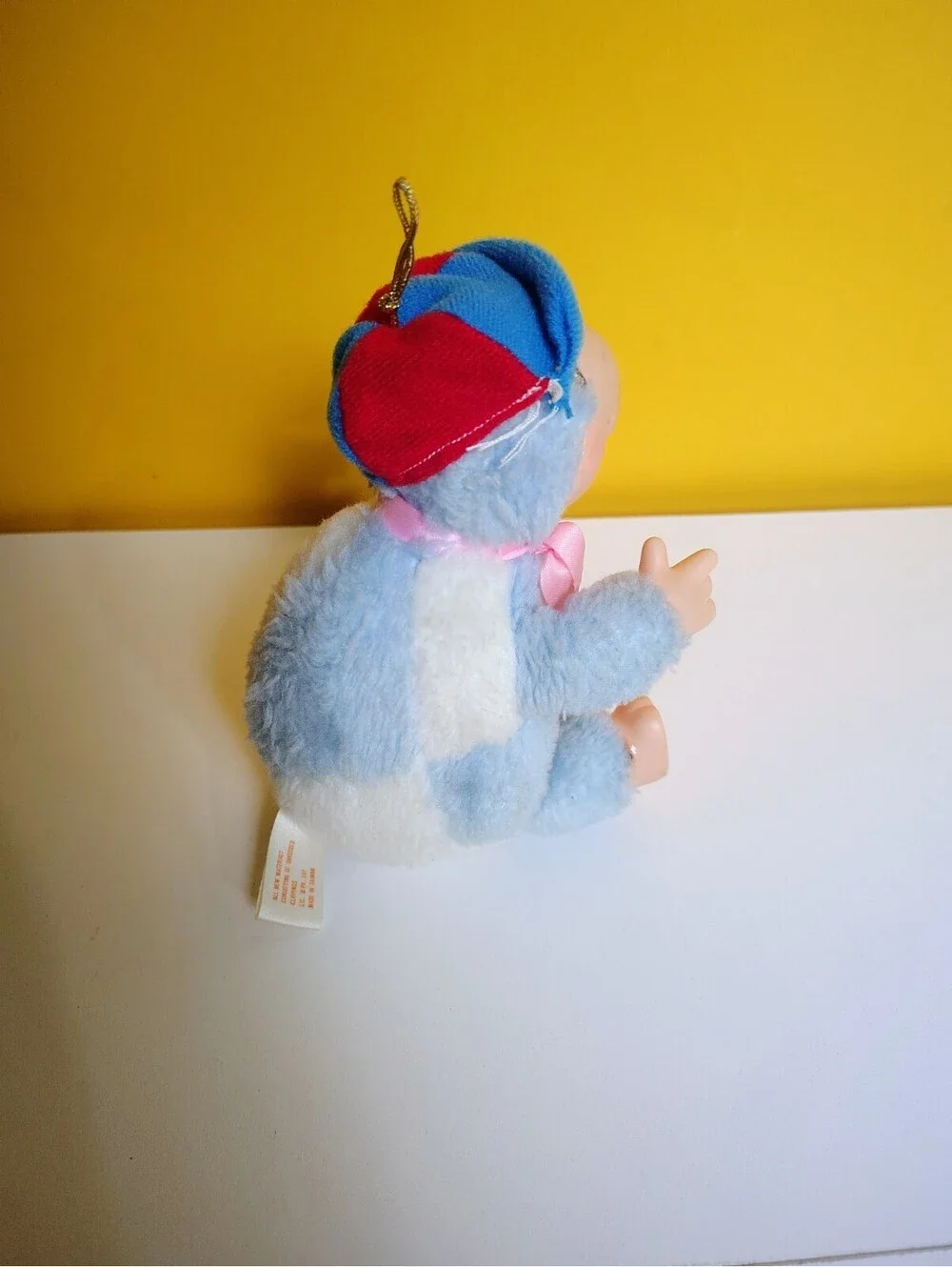 Vintage 1980s Fun World Blue Turtle Plush Rubber Face Hands Feet Stuffed Toy 8